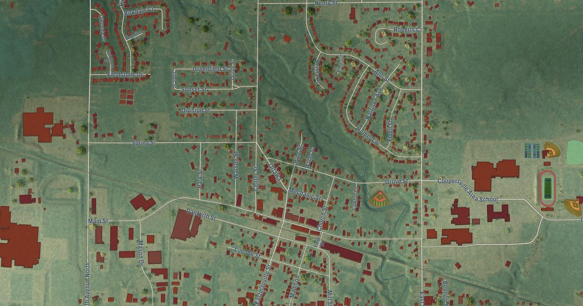Map of Coopersville, Michigan in 2026