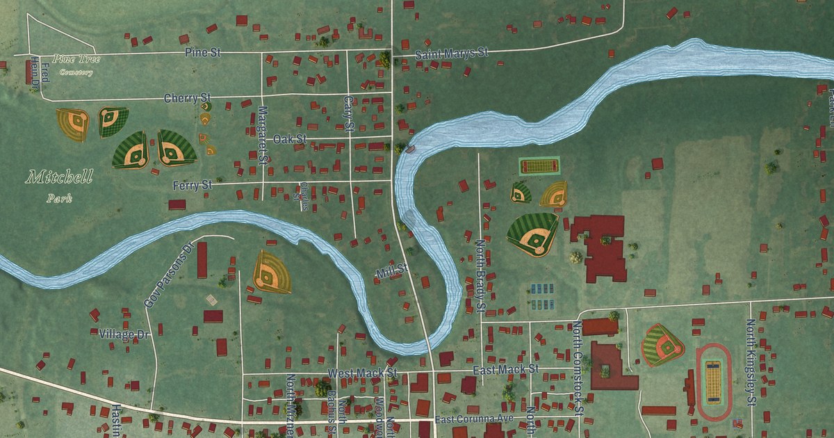 Map of Corunna, Michigan in 2026