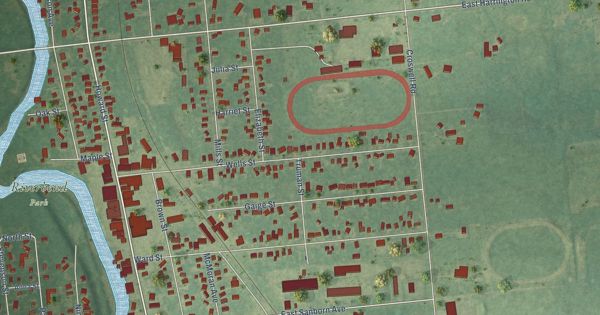 Map of Croswell, Michigan in 2026