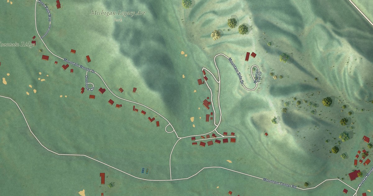 Map of Crystal Mountain, Michigan in 2026