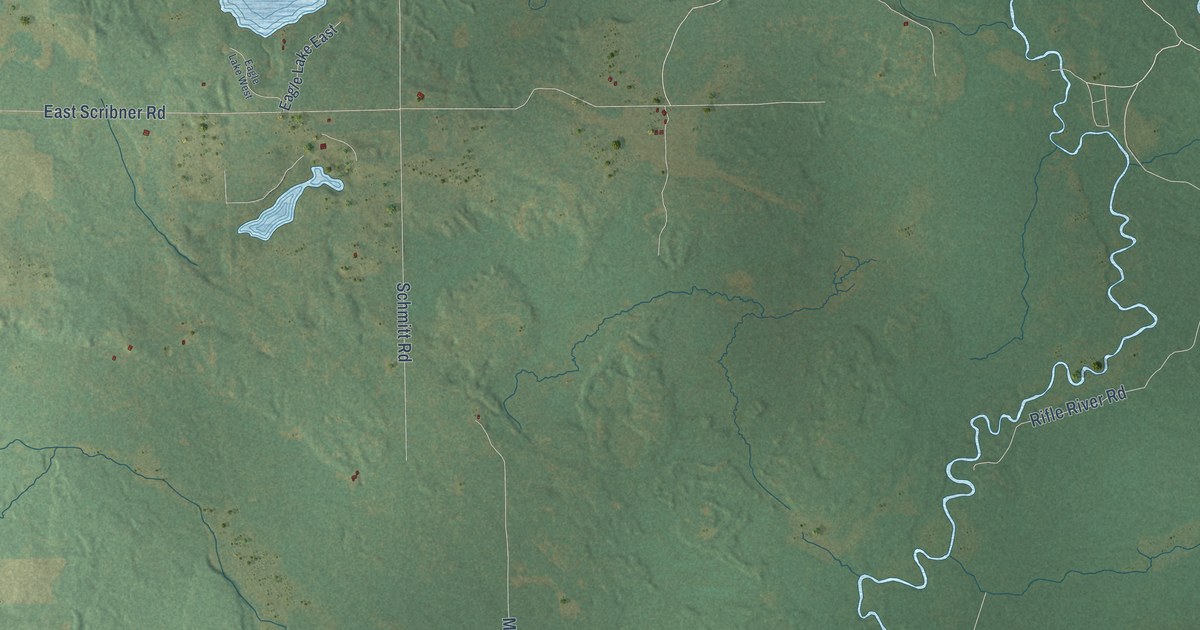 Map of Cumming, Michigan in 2026