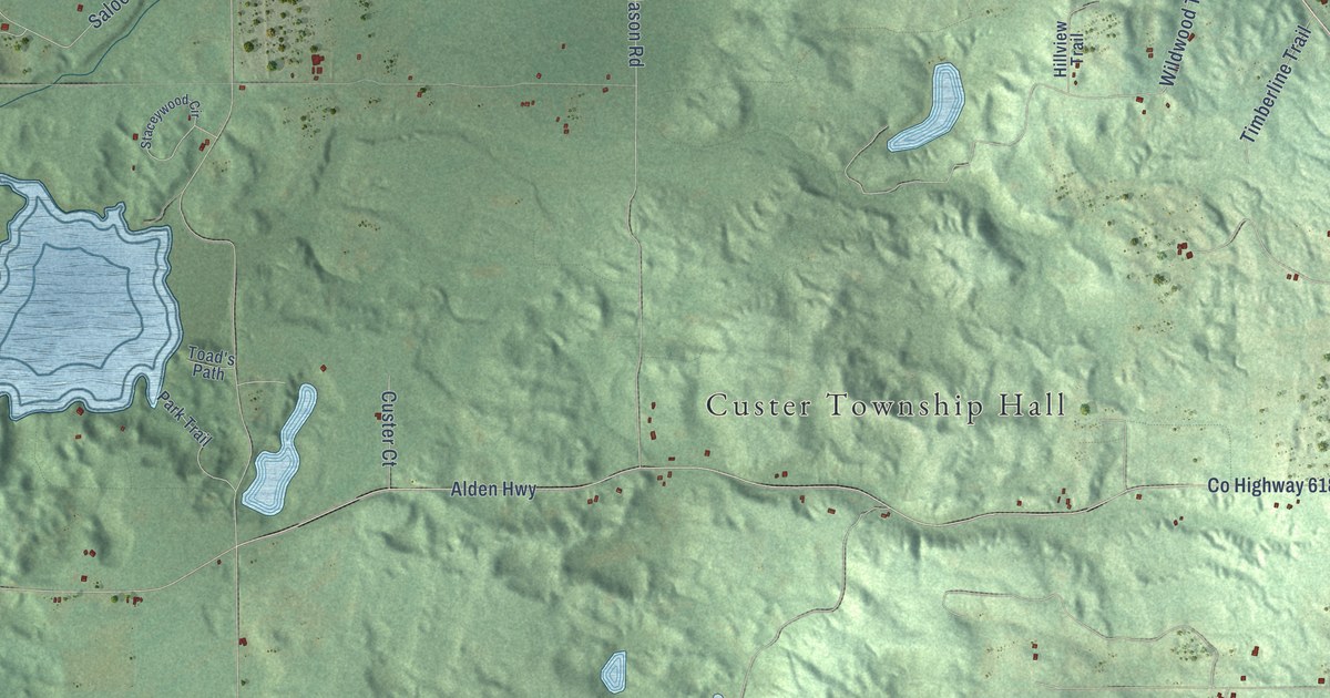 Map of Custer, Antrim County, Michigan in 2026
