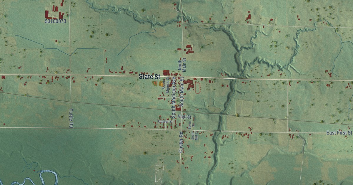 Map of Custer Municipality, Mason County, Michigan in 2026