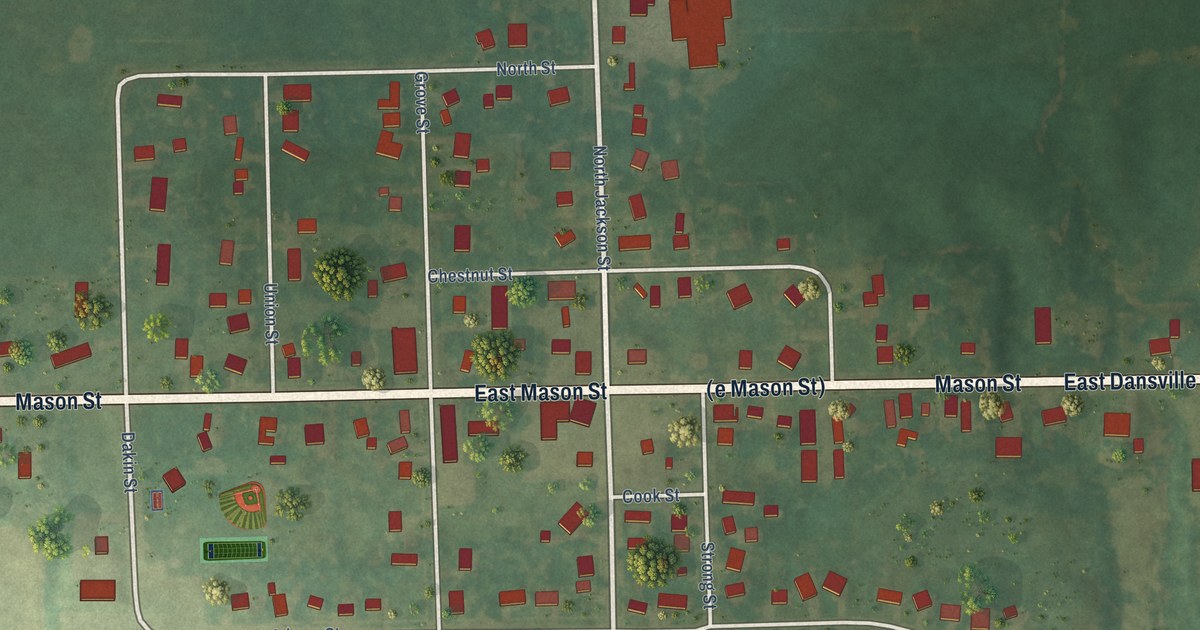 Map of Dansville, Michigan in 2026