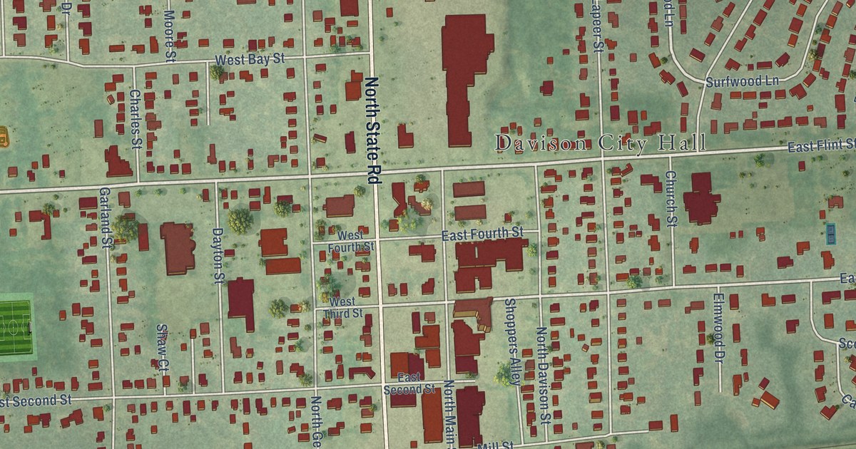 Map of Davison City, Michigan in 2026