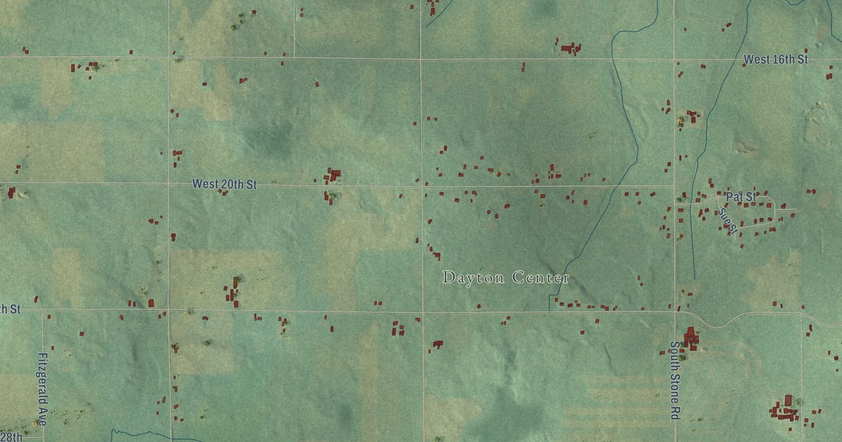 Map of Dayton, Newaygo County, Michigan in 2026