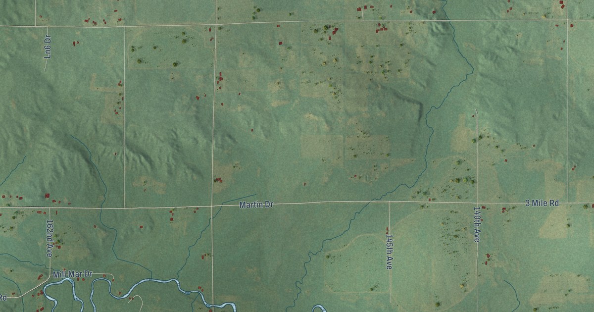 Map of Deerfield, Mecosta County, Michigan in 2026