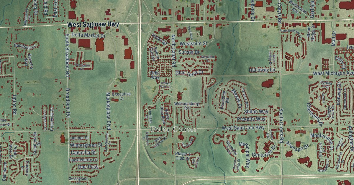 Map of Delta, Michigan in 2026