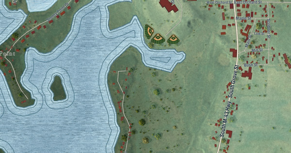 Map of Delton, Michigan in 2026