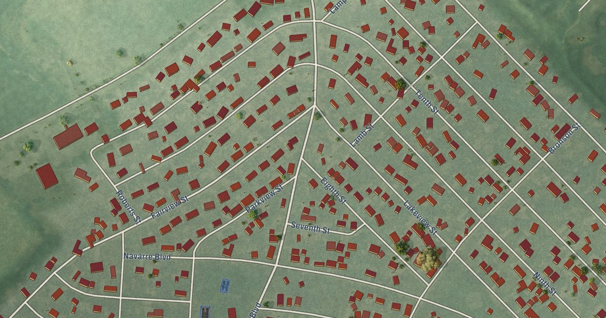 Map of Detroit Beach, Michigan in 2026
