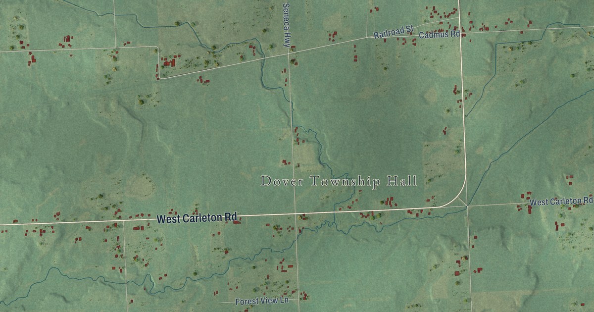 Map of Dover, Lenawee County, Michigan in 2026