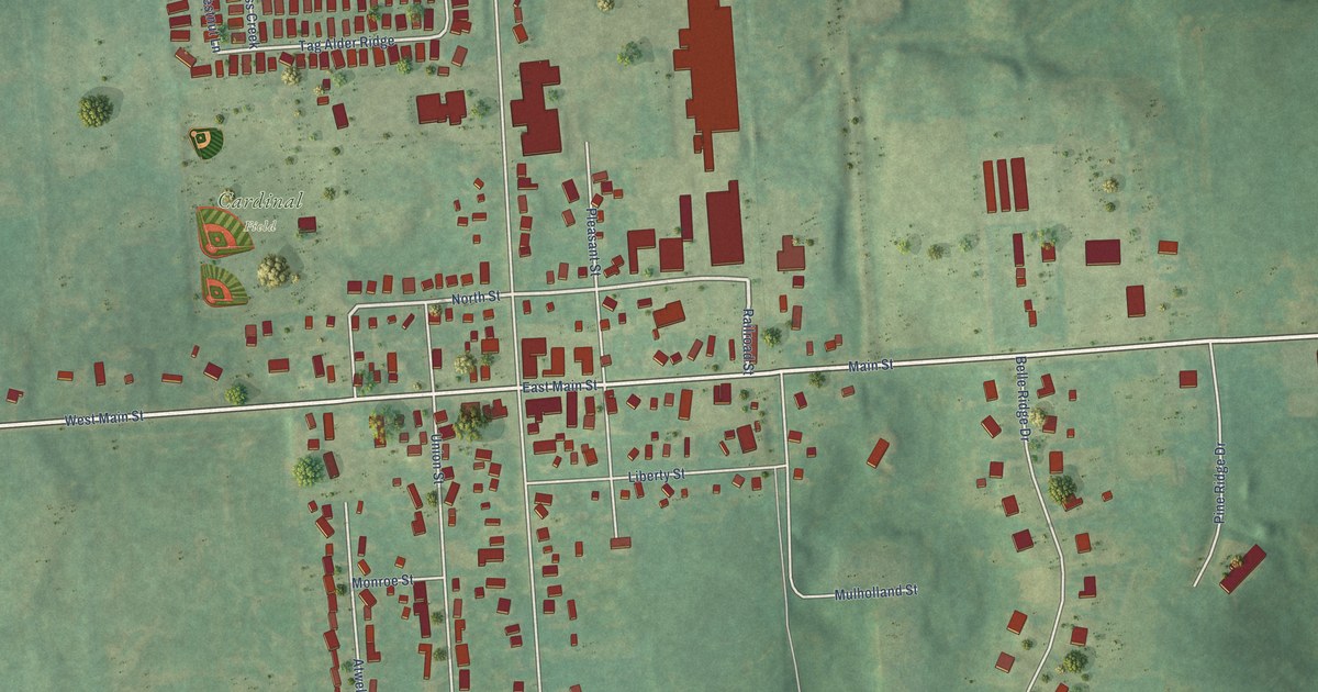 Map of Dryden Village, Michigan in 2026