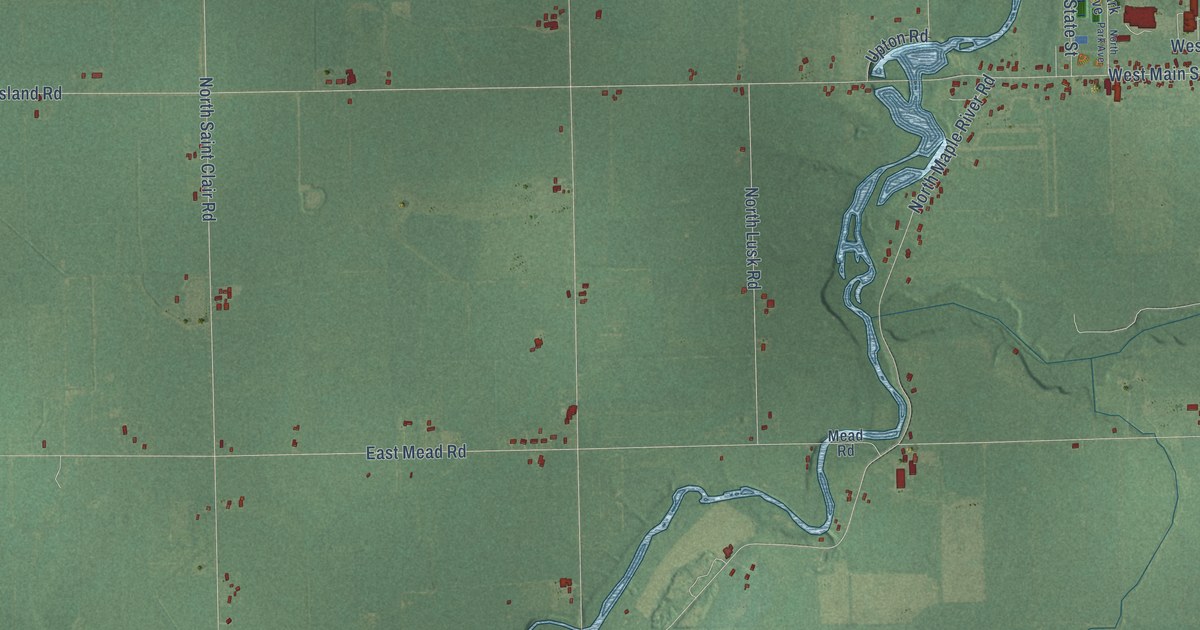 Map of Duplain, Michigan in 2026