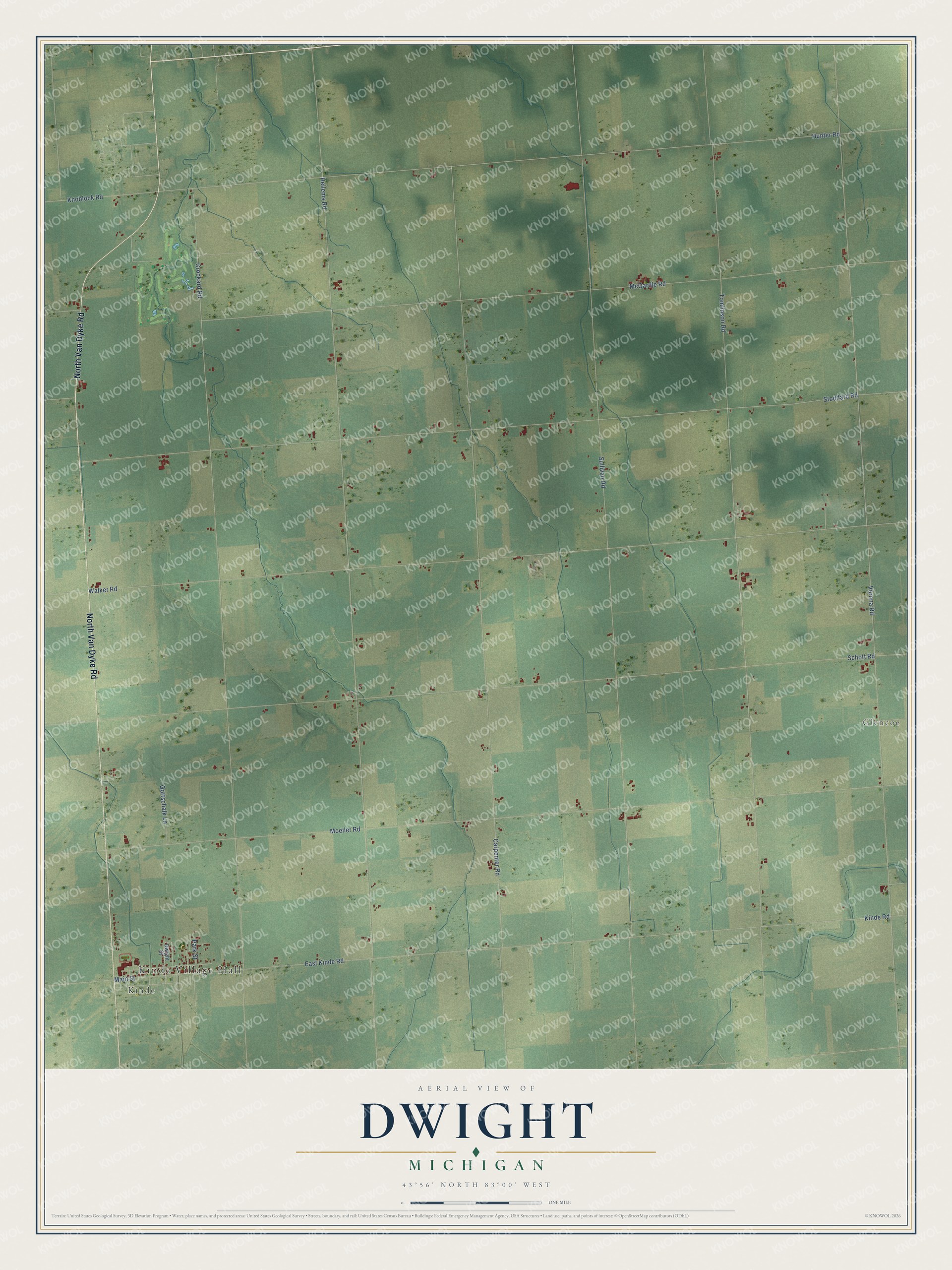 Watermarked full-map preview of Dwight, Michigan