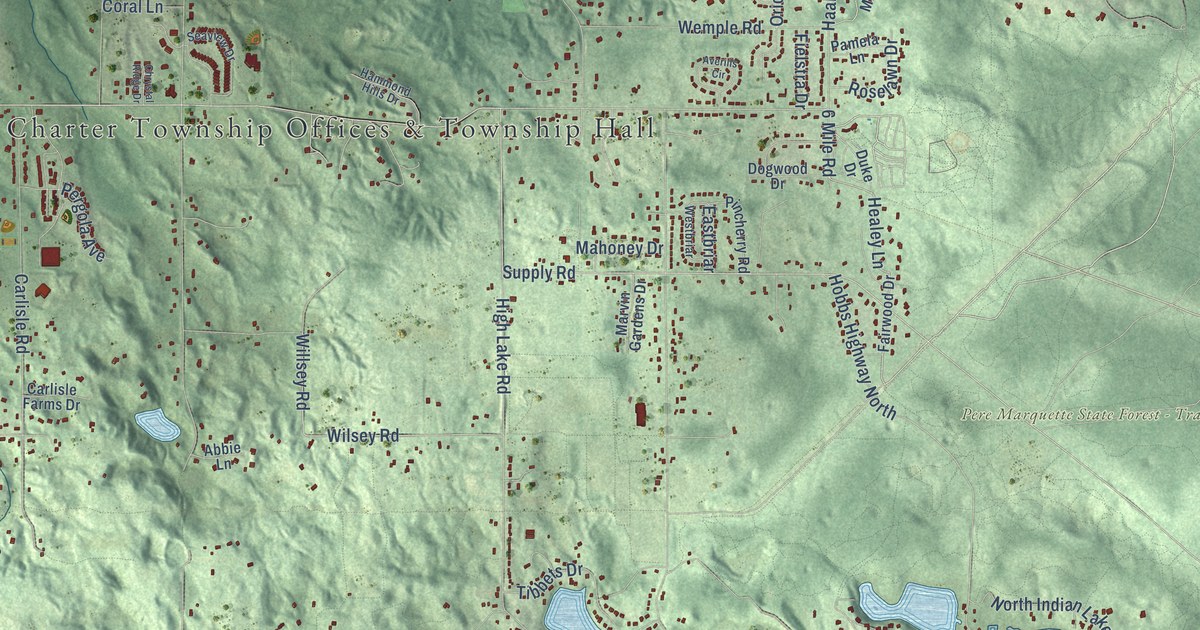 Map of East Bay, Michigan in 2026