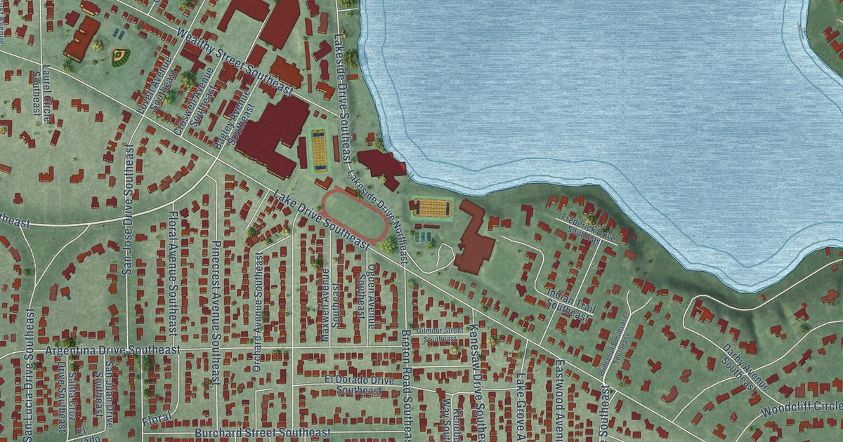 Map of East Grand Rapids, Michigan in 2026
