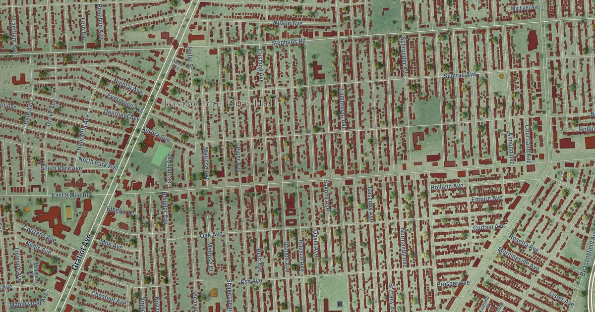 Map of Eastpointe, Michigan in 2026