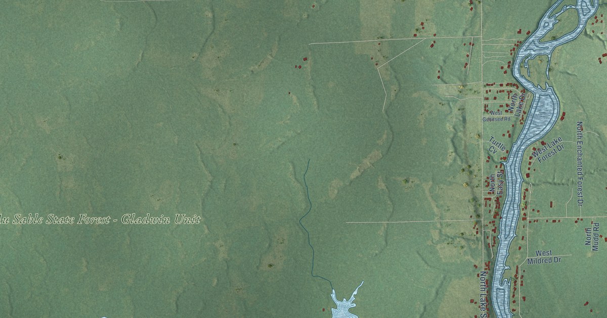 Map of Edenville, Michigan in 2026