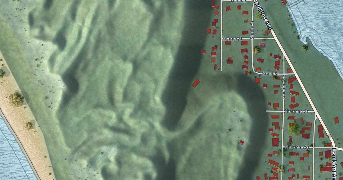 Map of Elberta, Michigan in 2026