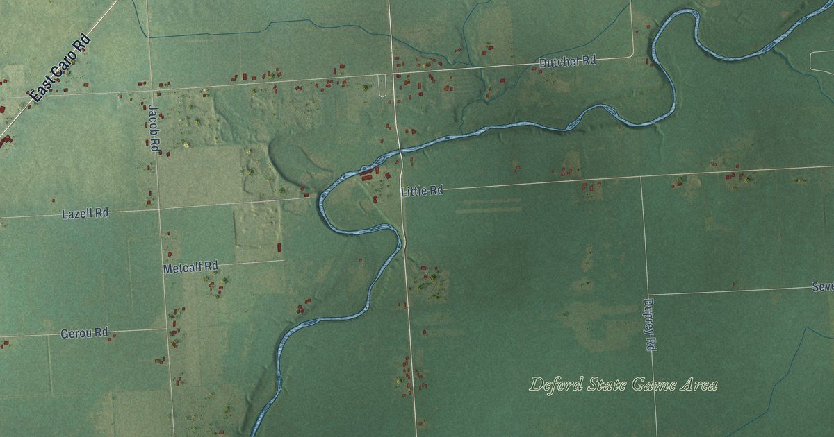 Map of Ellington, Michigan in 2026