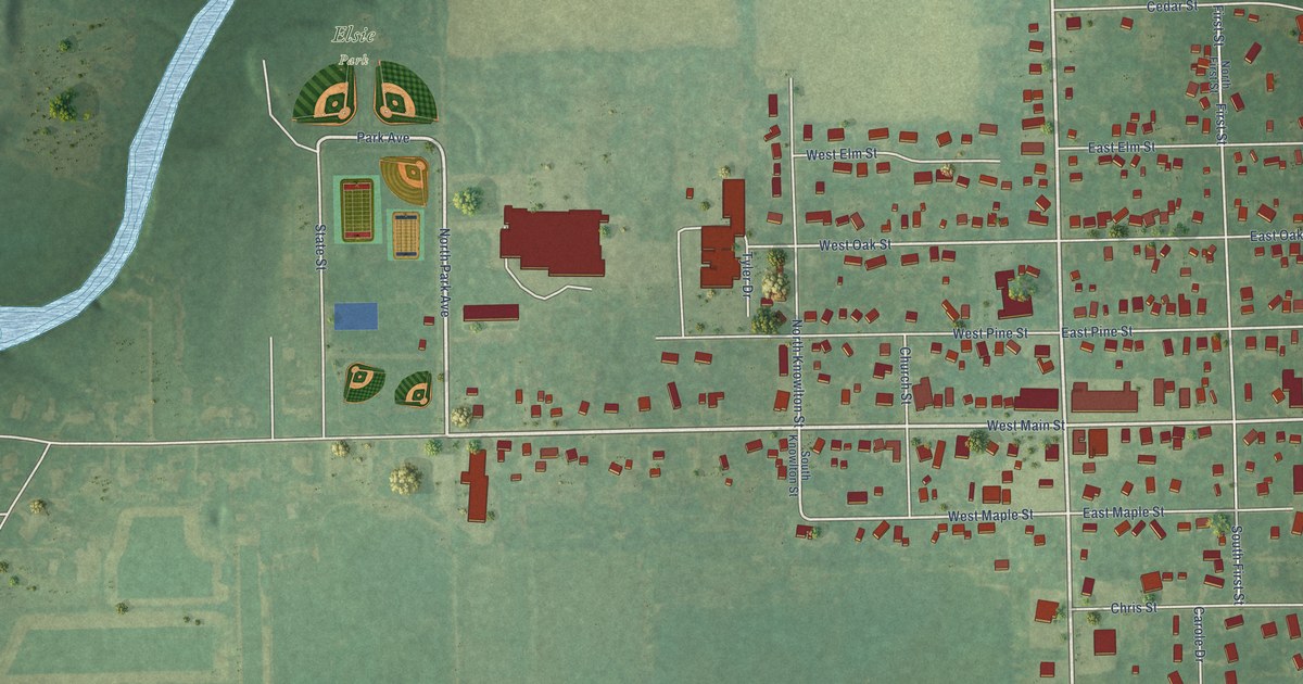 Map of Elsie, Michigan in 2026