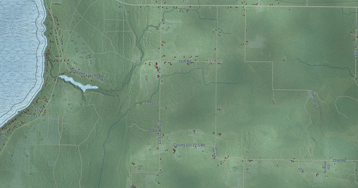 Map of Ensign, Michigan in 2026