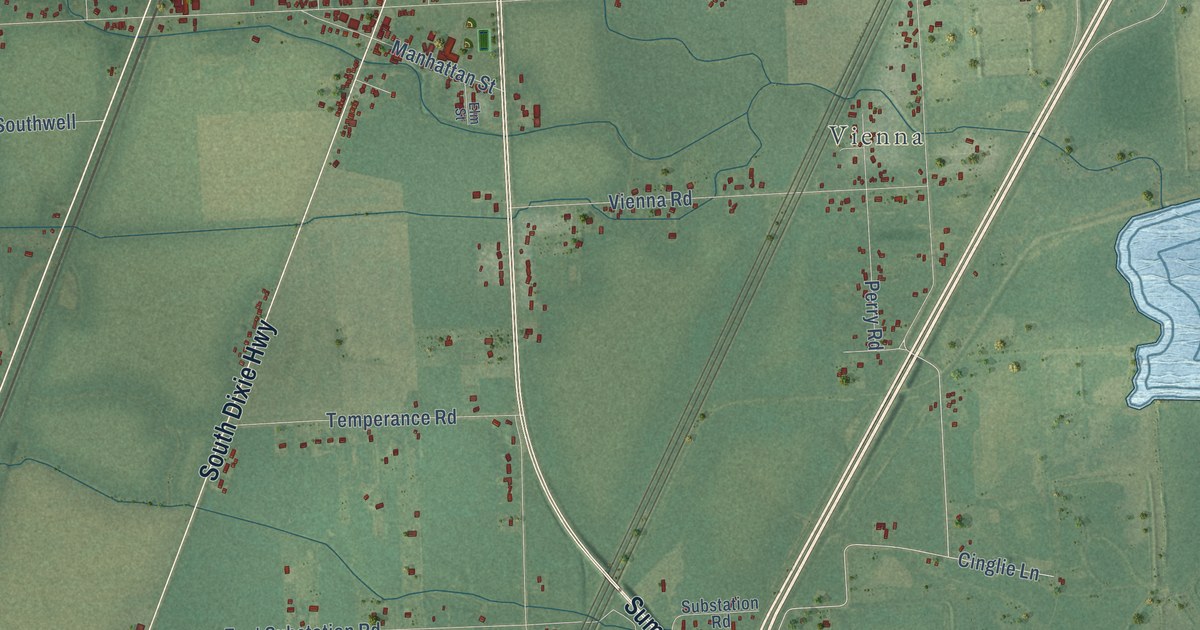 Map of Erie, Michigan in 2026