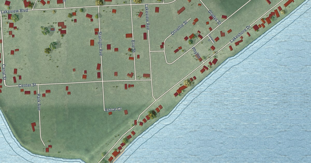 Map of Estral Beach, Michigan in 2026