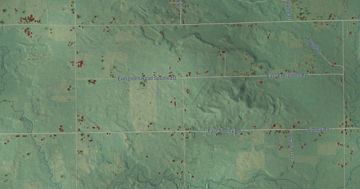 Map of Evergreen, Montcalm County, Michigan in 2026