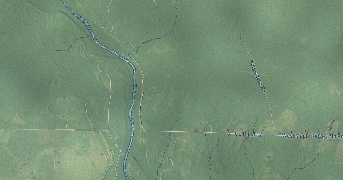 Map of Ewing, Michigan in 2026