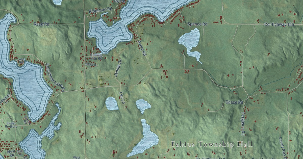 Map of Fabius, Michigan in 2026