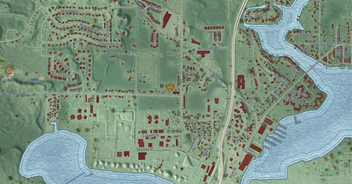 Map of Ferrysburg, Michigan in 2026