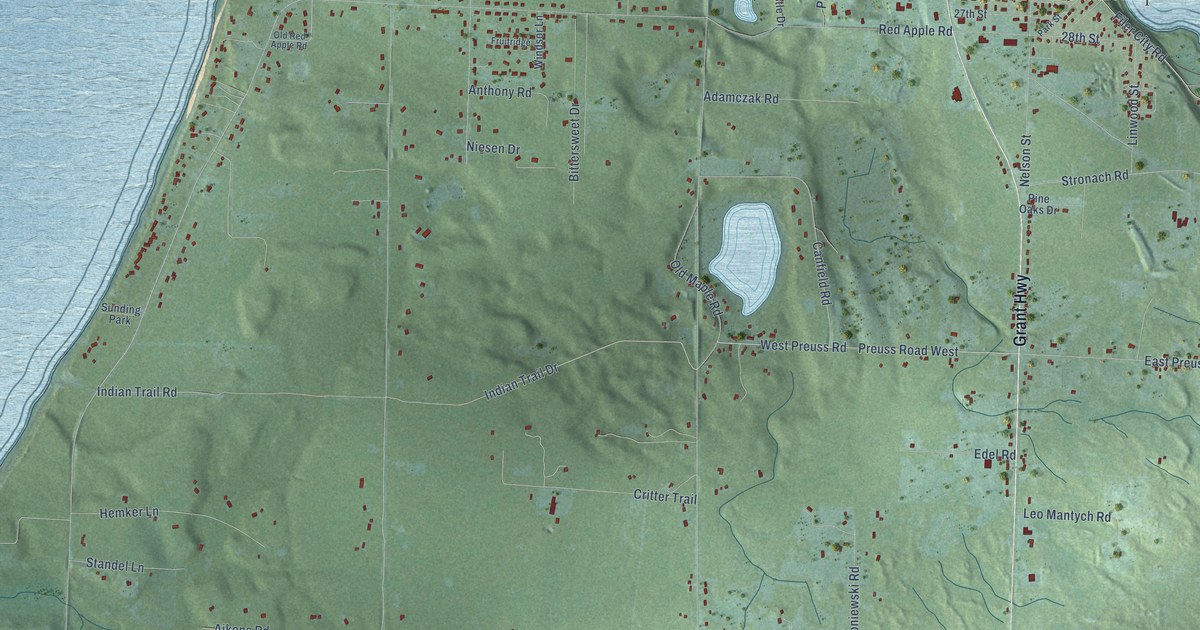 Map of Filer, Michigan in 2026