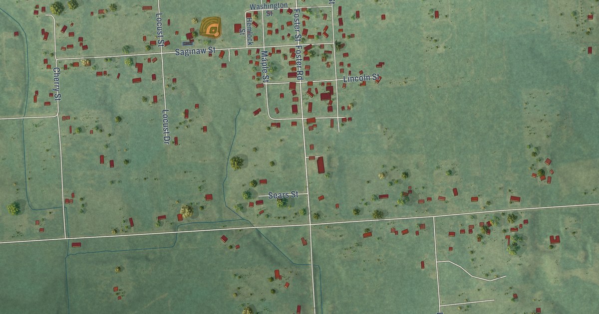 Map of Fostoria, Michigan in 2026