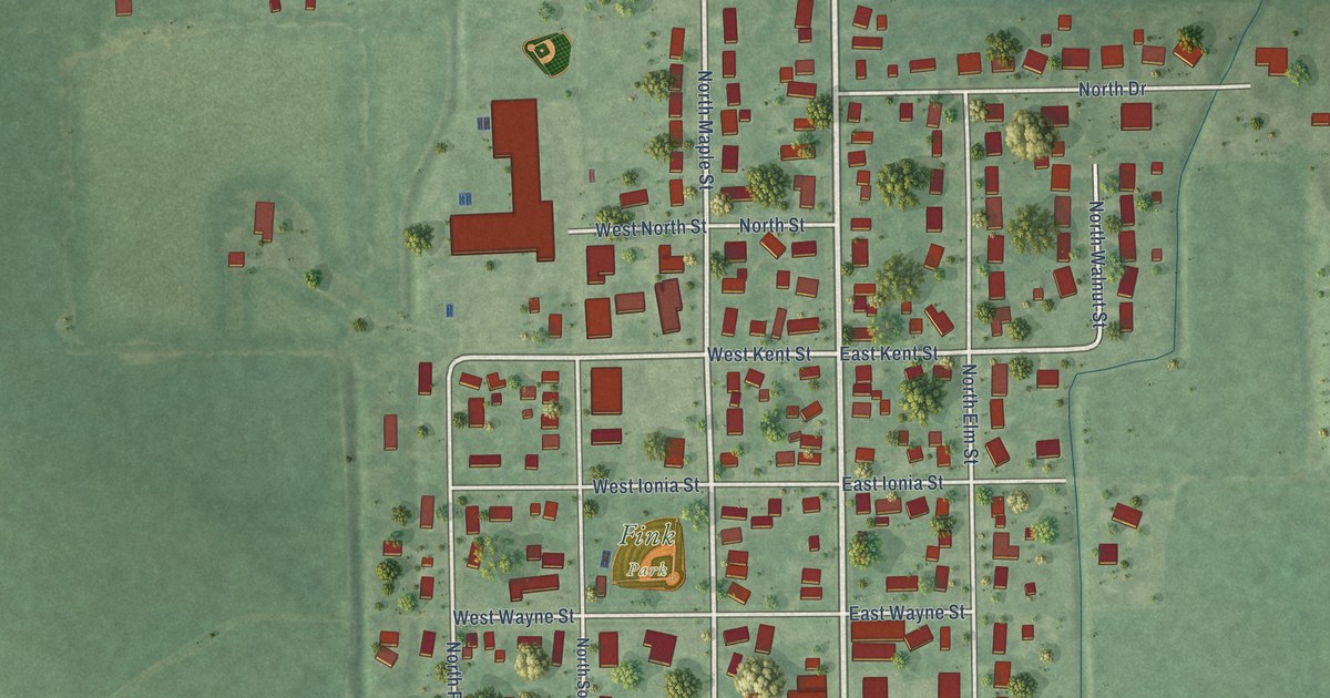 Map of Fowler, Michigan in 2026