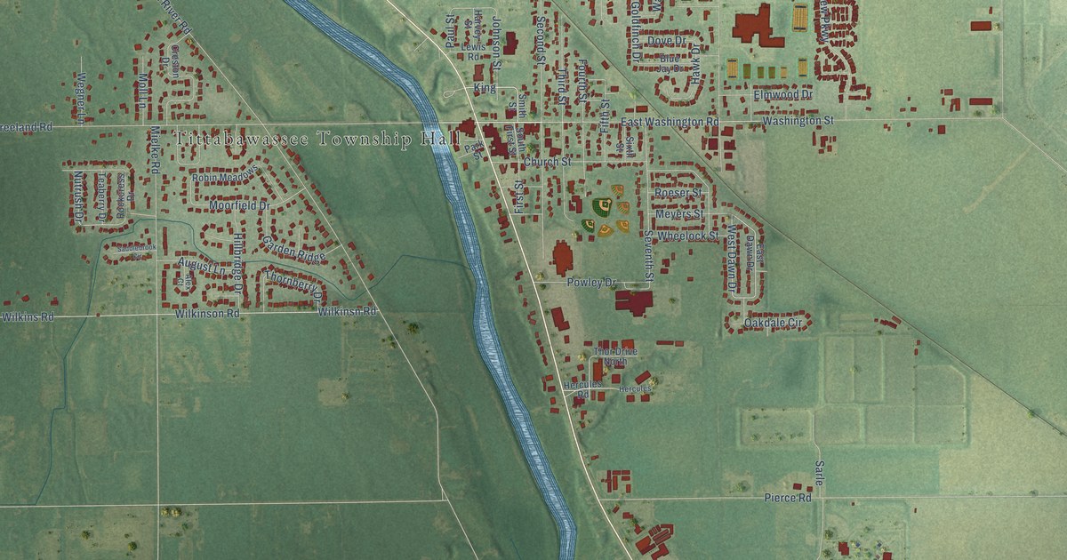 Map of Freeland, Michigan in 2026