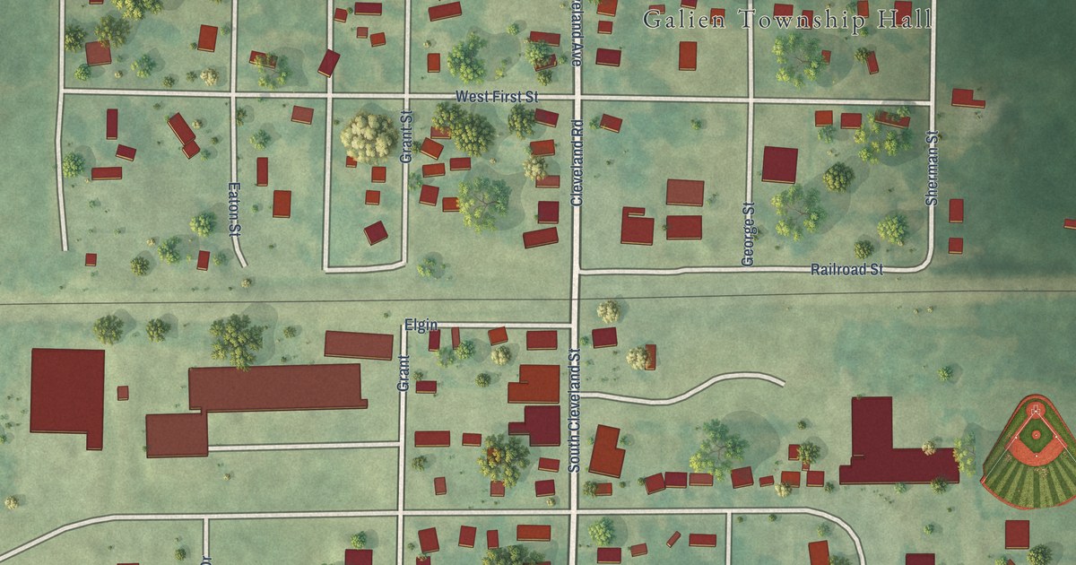 Map of Galien Village, Michigan in 2026