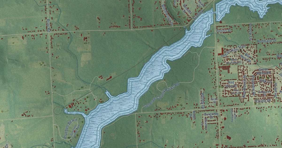 Map of Genesee, Michigan in 2026