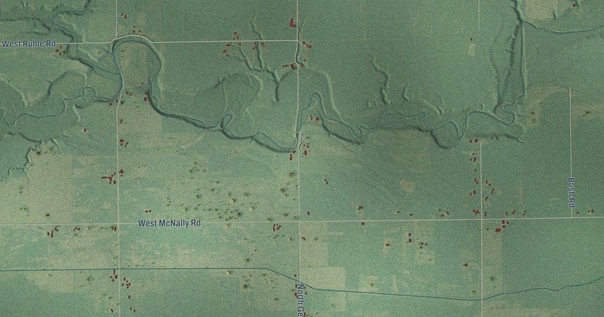 Map of Geneva, Midland County, Michigan in 2026