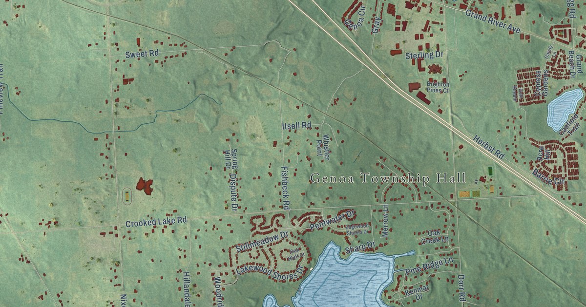 Map of Genoa, Michigan in 2026