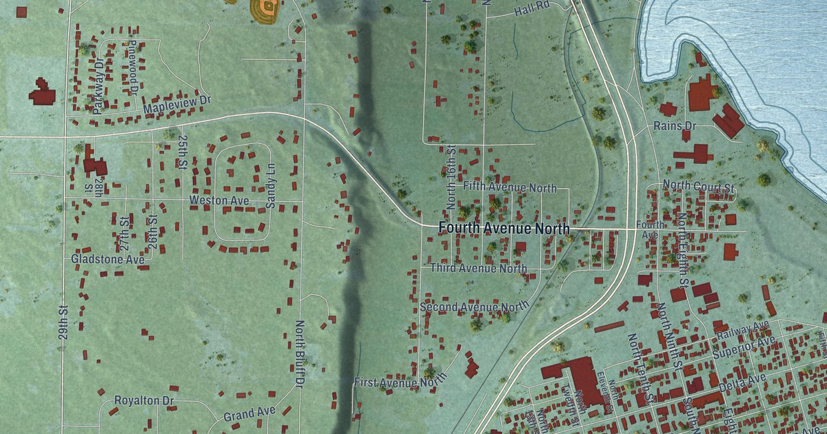 Map of Gladstone, Michigan in 2026