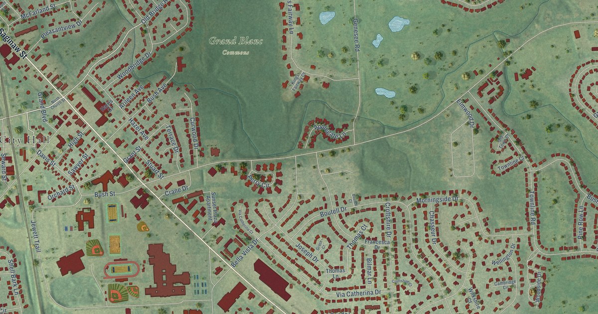 Map of Grand Blanc City, Michigan in 2026