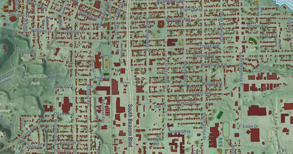 Map of Grand Haven City, Michigan in 2026