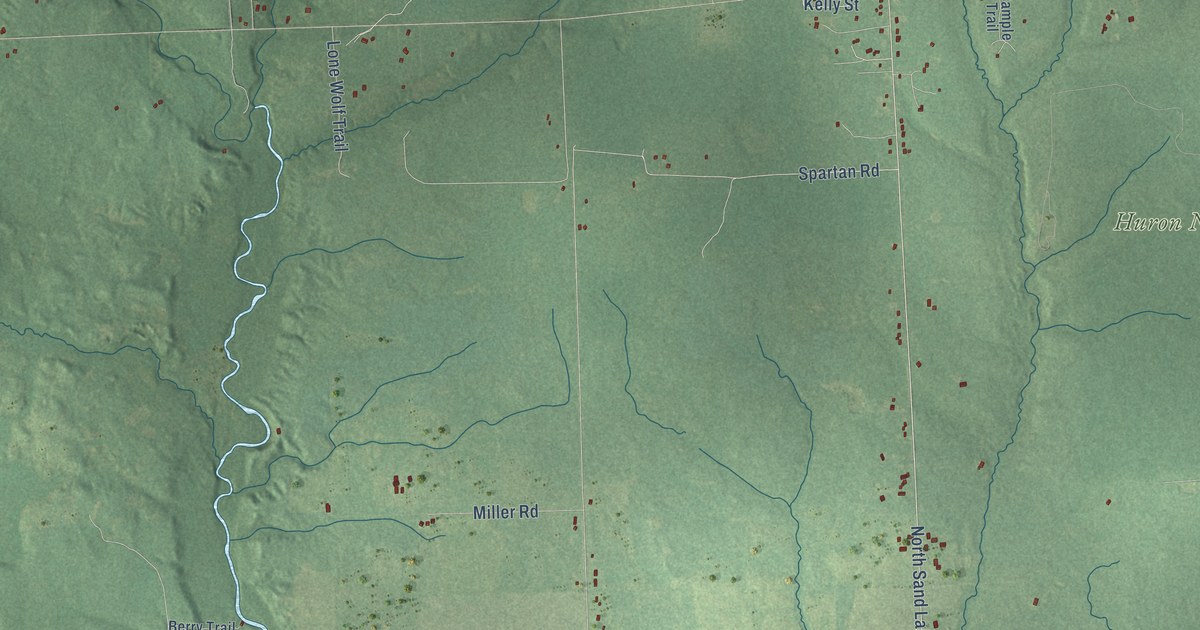 Map of Grant, Iosco County, Michigan in 2026
