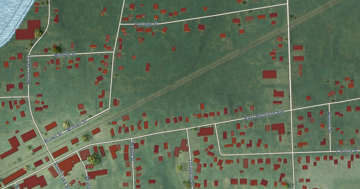 Map of Grass Lake Village, Michigan in 2026