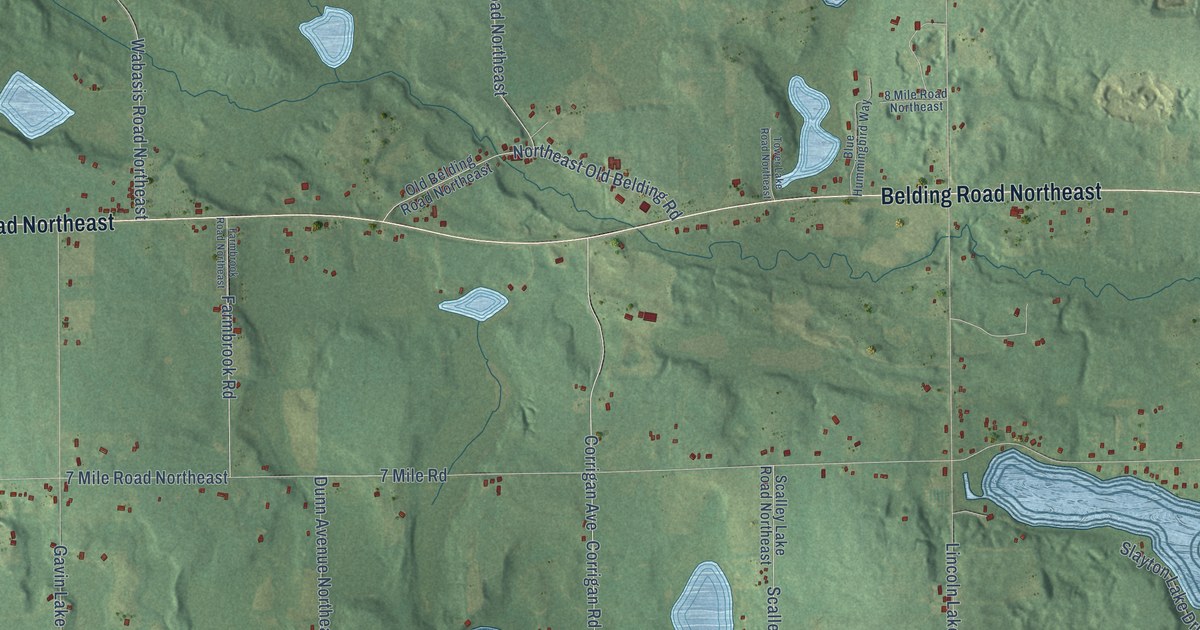 Map of Grattan, Michigan in 2026