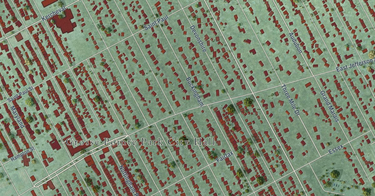 Map of Grosse Pointe Park, Michigan in 2026