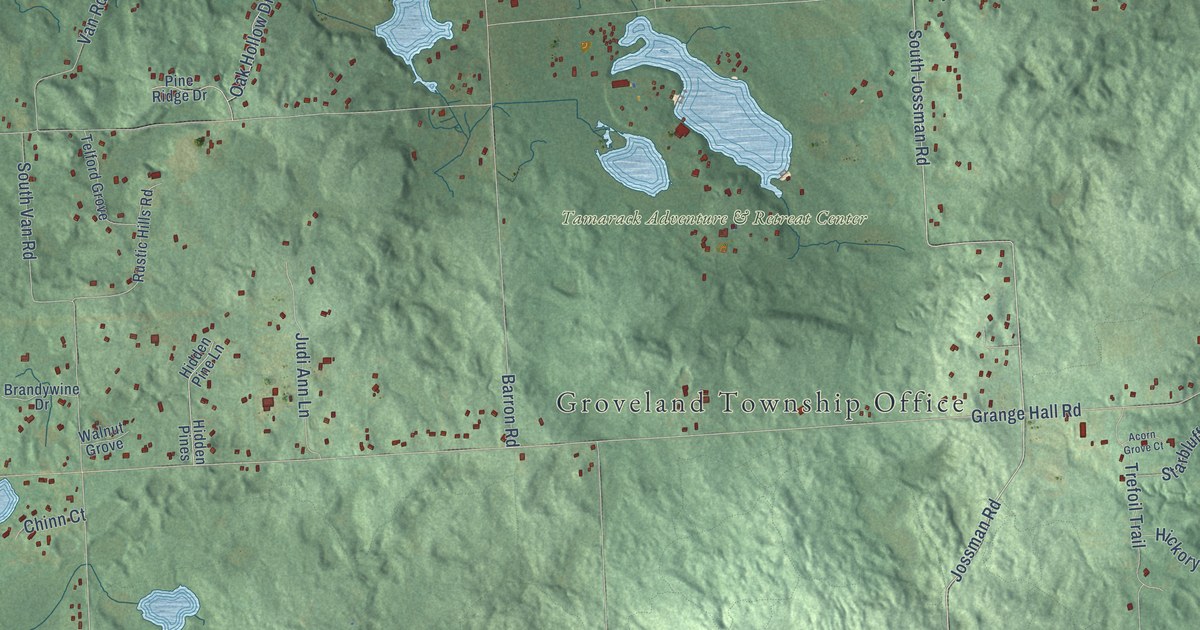 Map of Groveland, Michigan in 2026