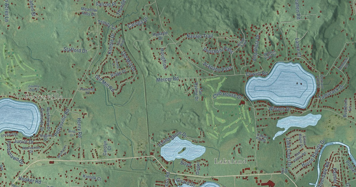 Map of Hamburg, Michigan in 2026