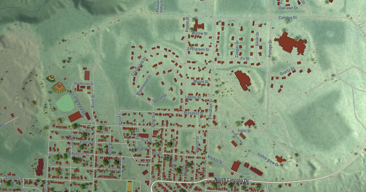 Map of Hancock City, Michigan in 2026